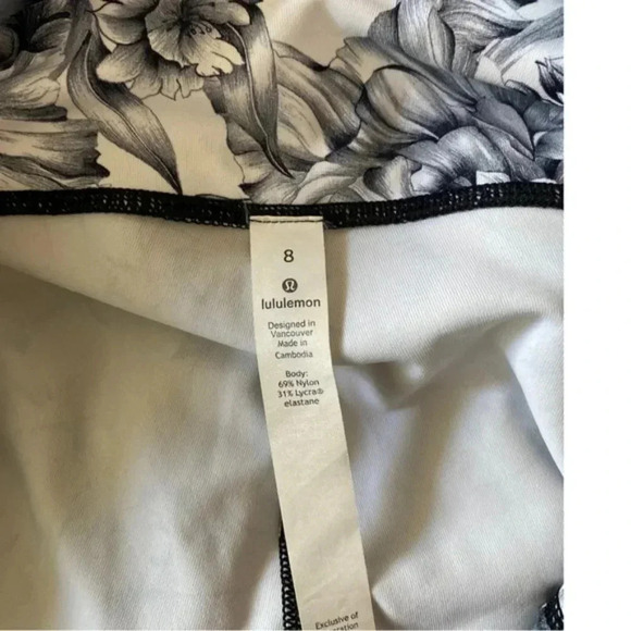 LULULEMON | Speed Up Crop *21" Light Garden White Black Sz 8 - Picture 6 of 11